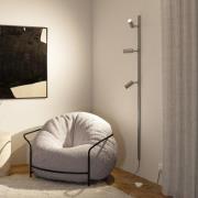 Paulmann URail indførelseskabel/afbryder, krom mat, 2,4 m