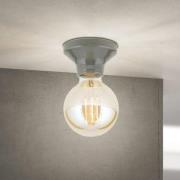 Loftlampe Frost, grå, keramik, E27