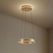 Lucande LED-hængelampe Tindra, Ø 40 cm, guld, dæmpbar