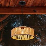 Newgarden pendellampe Calabardina, hvid, reb, Ø30cm, IP44