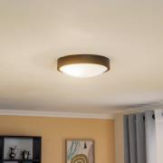 Loftlampe Jaris, buet glas, Ø 26 cm sort