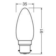 OSRAM LED-pære, B22d, 1,8 W, mat, 2.700 K