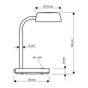 LED-skrivebordslampe MAULabby, blå, højde 30 cm