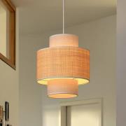 OSRAM hængelampe Decor Wrap Cylinder, beige, raffia, hør