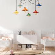 Hængelampe Manavgat, 6 lyskilder, flerfarvet, længde 144 cm