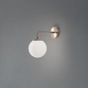 Væglampe Viran, antik guld, glas, højde 25 cm, E14