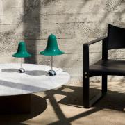 VERPAN bordlampe Pantop, mørk blågrøn, højde 23 cm