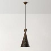 Hængelampe Tom, sort-brun, metal, Ø 19 cm, E27