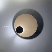 Knikerboker LED-væglampe Pois, creme, Ø 25 cm, dæmpbar