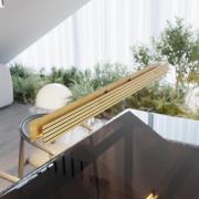 LED-pendellampe Inka, lyst træ, dæmpbar, længde 116 cm