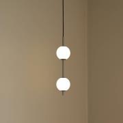 UMAGE LED-hængelampe Audrey, stålfarvet, 2 lyskilder, Ø 12 cm