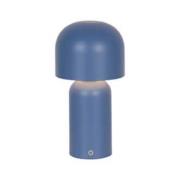 LED-batteridrevet bordlampe Niko, blå, højde 26 cm, metal, dæmper
