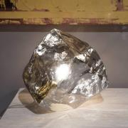 KARE bordlampe Aura, røget, glas, Ø 30 cm, E27