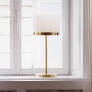 By Rydens bordlampe Marcel, messing/hvid, højde 55 cm