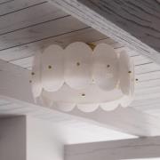 By Rydens loftlampe Omlott, messing/hvid, Ø 53 cm