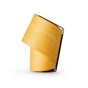 LZF bordlampe Tiny, gul, højde 22 cm, træfiner