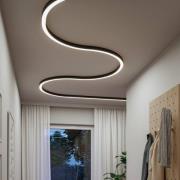 Paulmann LED-lysliste Linion, sort, 90° kurve, 3.000 K