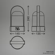 LED-batteridrevet bordlampe ASA BIG, bronze/hvid, højde 24 cm, IP44
