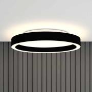 LED-loftlampe Ringlux, sort, Ø 30 cm, metal, 2.700 K