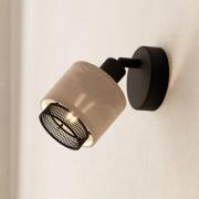 Rosley vægspot, sort/natur, hør