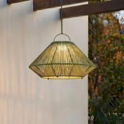 Lindby LED-solcellelampe til ophæng, Austas, grøn, Ø 50 cm, USB, IP54