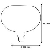 Segula LED Floating Filo sort Oval300 E27 6W 2.200 K dæmpbar