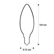 Segula LED Fire Flame Line E27 0,2W rød stearinlys 1800K dekoration