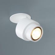 LED-indbygningsspot BRUSH, hvid, Ø 7 cm, metal, dæmpbar, 2.700 K