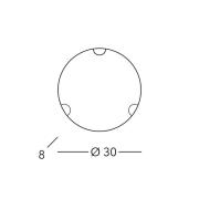 KOLARZ Væglampe Nonna, Ø 30 cm, blomst guldfarvet, glas