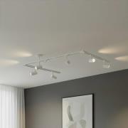 Lindby skinnesystem Linaro, GU10, 6 lyskilder, hvid, C-form