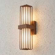 Lucande udendørs væglampe Chandan, rust, 2 lyskilder, IP54, E27