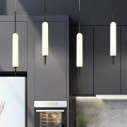 LED-hængelampe CUMBERLAND, sort, Ø 13 cm, metal/glas