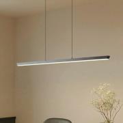 Lucande LED-hængelampe Solvar, 117 cm, sort, CCT, dæmpbar