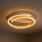 LED-loftlampe CIRCLY, sand, Ø 56 cm, fjernbetjening CCT dæmpbar
