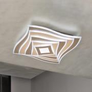 LED-loftlampe HERO, greige, 50x50 cm fjernbetjening CCT dæmpbar