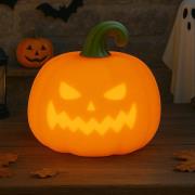 LED-akkulampe Richy, orange, Ø 11 cm, silikone