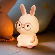 LED-akkulampe Josie, pink, højde 16 cm, silikone