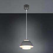 Hængelampe Tilos, antracit, Ø 30 cm, metal/glas, E27