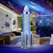 LED-bordlampe Apollo, titanfarvet, højde 33 cm, RGB, USB