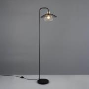 Gulvlampe Lauris, sort mat, højde 155 cm, metal, E27
