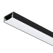 SLC LED-strip-profil A1, sort Længde 2 m Højde 8 mm Opbygning