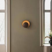 Globen Lighting væglampe ORBIT, brun, Ø 30 cm, stik