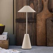 Globen Lighting Akku-udendørs bordlampe Cannes, beige, IP54