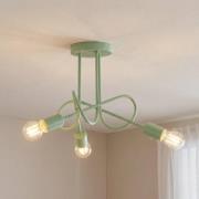 Loftlampe Oxford, grøn, metal, 3 lyskilder, E27