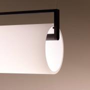 Vibia LED-hængelampe KONTORNO, længde 122 cm, sort 930 dæmpbar