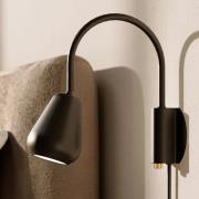 Nuura vægspot Anoli, sort, metal, GU10, stik