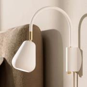 Nuura vægspot Anoli, hvid/guld, metal, GU10, stik