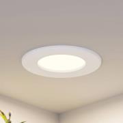 Prios LED-indbygningslampe Cadance, hvid, 12 cm, sæt med 10, CCT