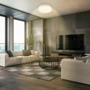 LED-loftlampe Nikan, hvid mat, Ø 28,5 cm, 3.000 K