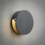 Lucande udendørs LED-væglampe Advero, antracit, husnummer CCT